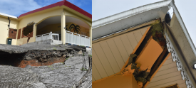 Quelques dégâts visibles sur les constructions - Martinique novembre 2020