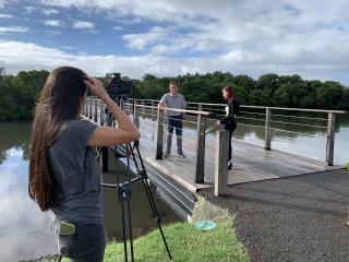 Photo du tournage d'une vidéo du MOOC PEB